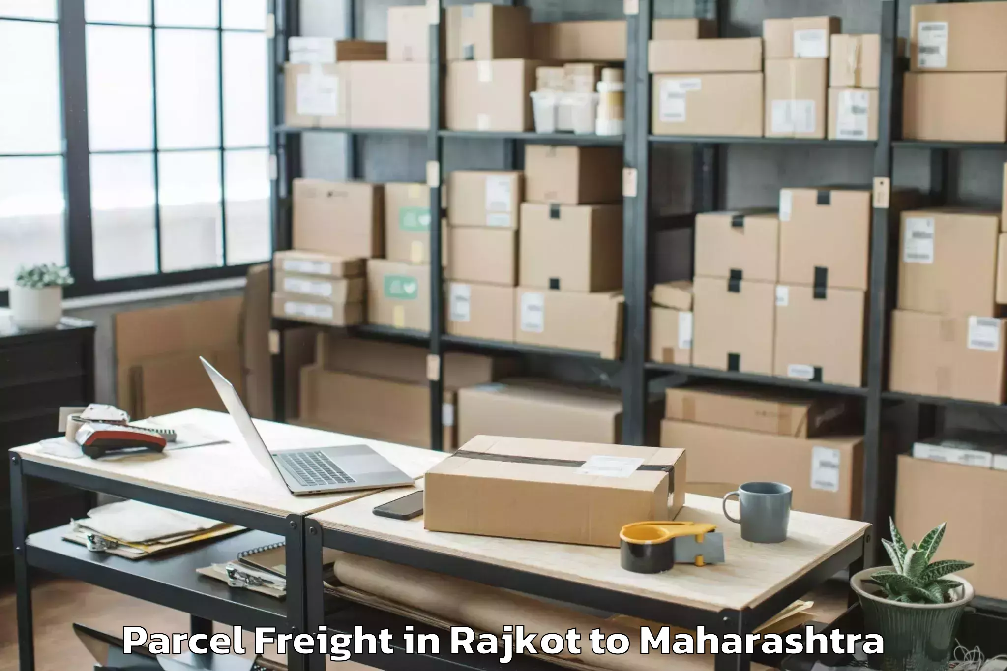 Reliable Rajkot to Mhasala Parcel Freight